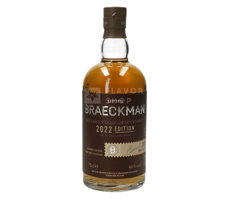 Braeckman Single Grain Virgin Oak Whisky 70 cl