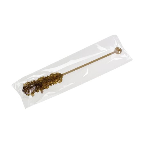 Suikerstick kandij bruin 17 cm 