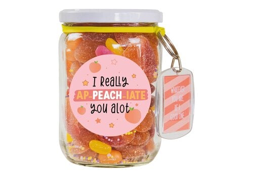 Veel liefs Bonbon à  la pêche -  I really ap-peach-iate you a lot