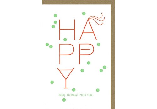 Papette Carte de voeux Happy Birthday