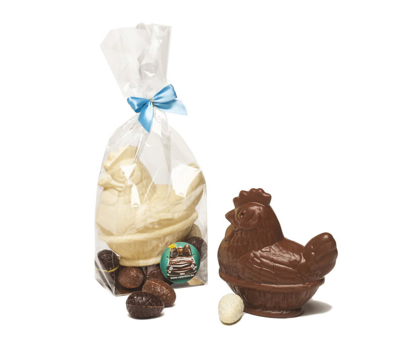 Paaspakketje Eén kip en eitjes praliné 200 g