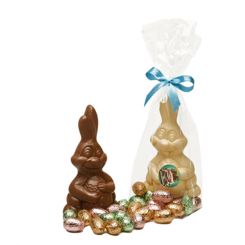 Osterpaket Ein Hase 150 g und Eierpraline 150 g 