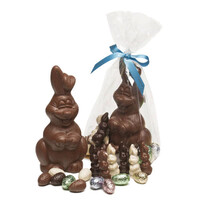 Paquet de Pâques grand lapin 250 g, œufs et petits lapins 150 g (total 400 g)