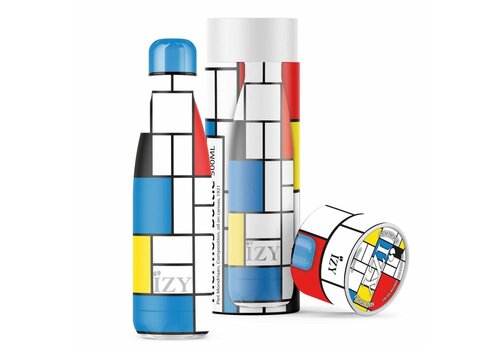 IZY Gourde 500 ml Mondriaan - coffret cadeau