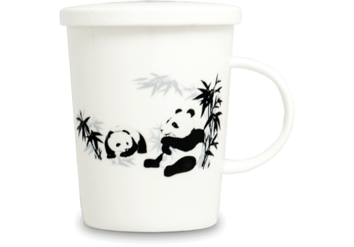 Edo Japan Panda-Teebeutel, Porzellanfilter, Geschenkbox