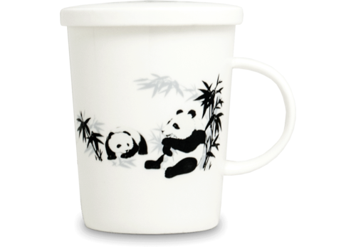 Edo Japan Tasse de thé Panda, filtre en porcelaine, coffret cadeau