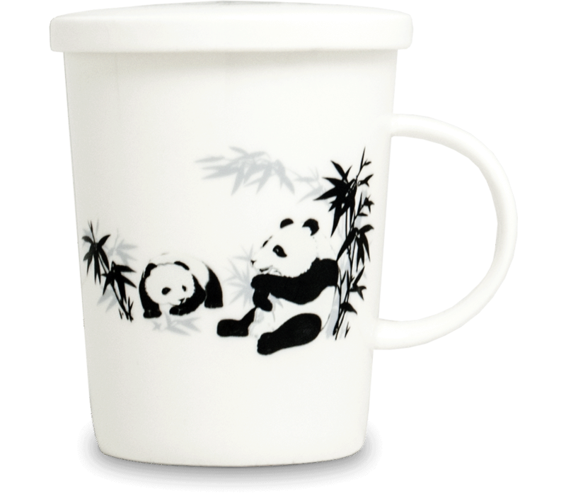 Panda tea bag, porcelain filter, gift box