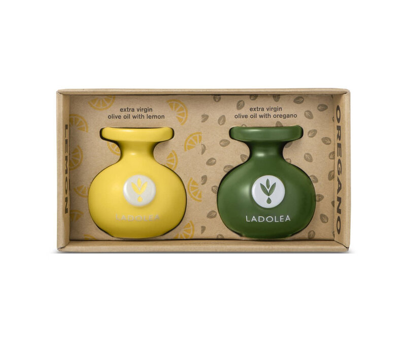 Extra natives Olivenöl mit Zitrone und Oregano 2 x 80 ml