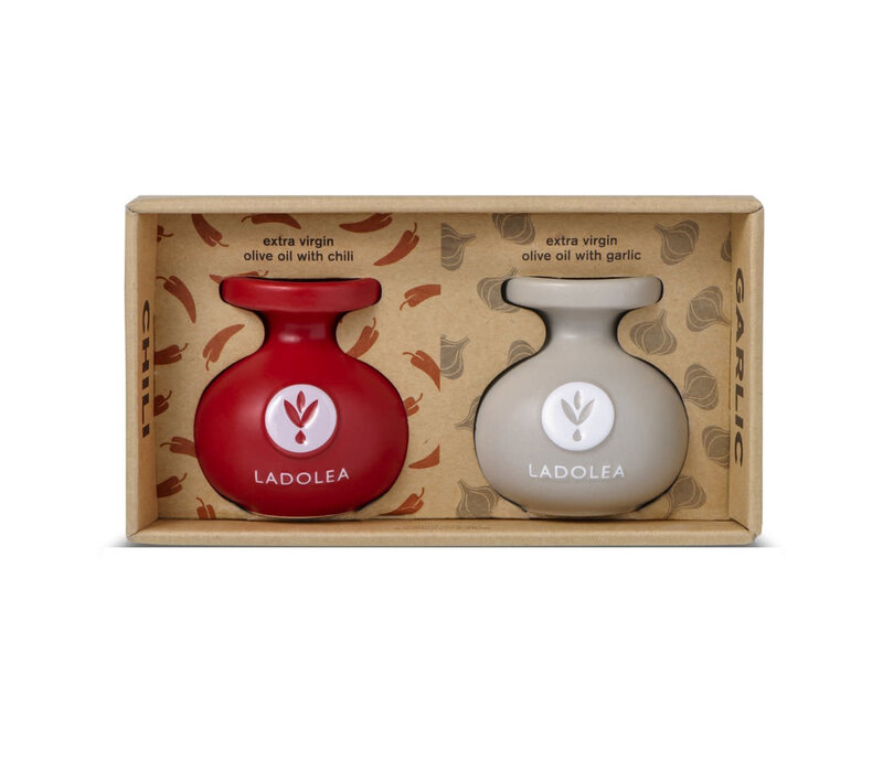 Extra natives Olivenöl mit Chili und Knoblauch 2 x 80 ml