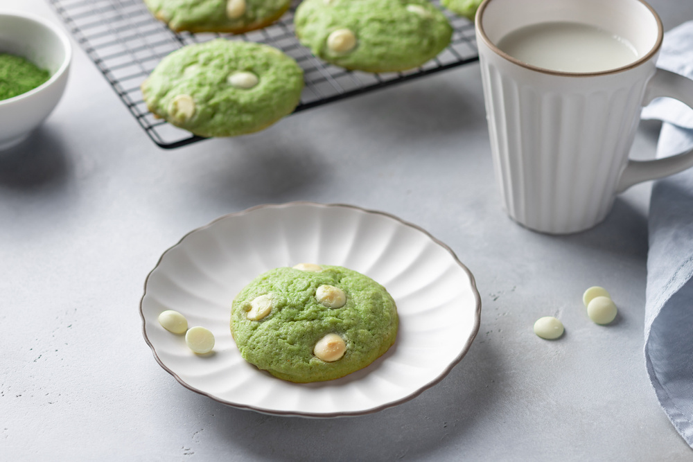 Matcha Cookies met witte Chocolade