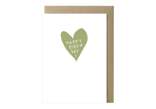 Papette Happy Birthday (heart) greeting card