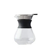 Point Virgule 400 ml über die Kaffeemaschine aus schwarzem Glas gießen