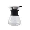 Point Virgule Gießen Sie 600 ml über eine Kaffeemaschine aus schwarzem Glas