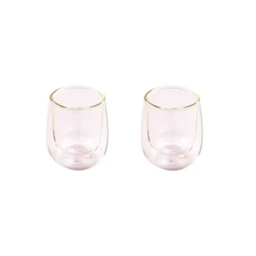 Set of 2 double-walled glasses 80ml 