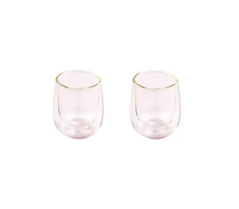 Set of 2 double-walled glasses 80ml