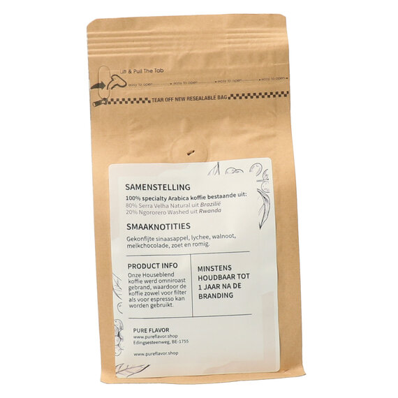 Houseblend Koffie Gemalen 125 g - Voor Espresso en Filterkoffie