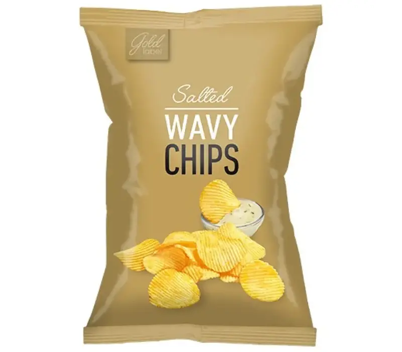 Chips Ribbed Sea Salt - Gold 90 g