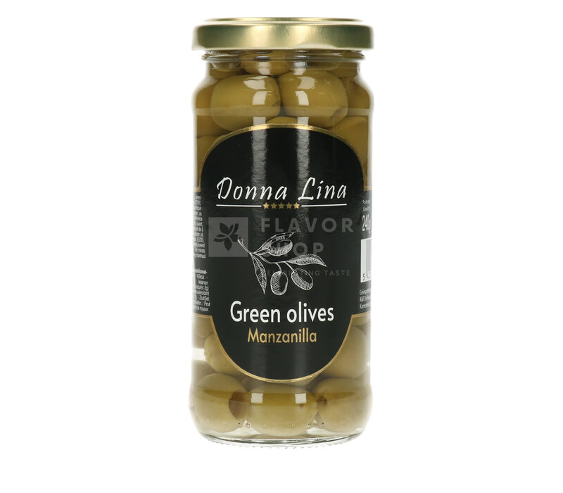 Olives vertes Manzanilla dénoyautées 240 g