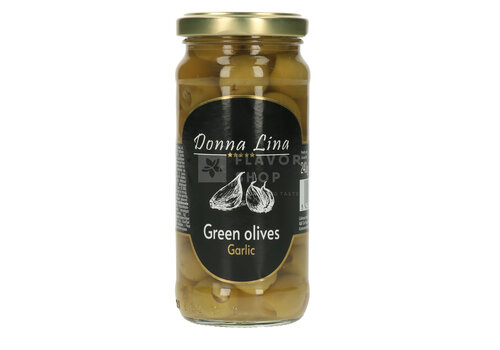 Donna Lina Grüne Oliven mit Knoblauch 240 g