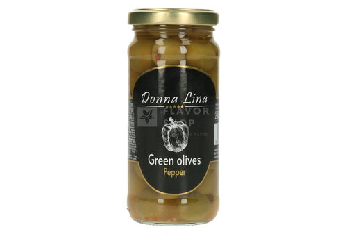 Donna Lina Groene olijven met paprika 240 g
