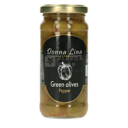 Groene olijven met paprika 240 g* 