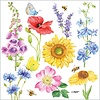 PPD Serviettes Flowers & Bees 33x33 cm