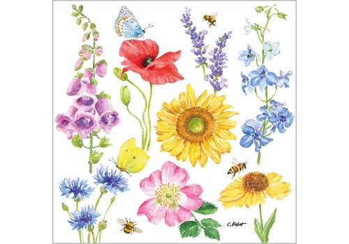 PPD Napkins Flowers & Bees 33x33 cm