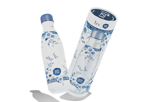 IZY Drinking bottle 500 ml Delft Blue Faience - gift box