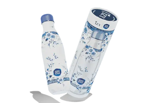 IZY Gourde 500 ml Delfts Blue Faience - coffret cadeau