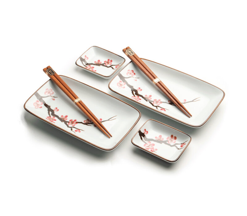 Orientalisches Sakura-Sushi-Set für 2 Personen – Geschenkbox