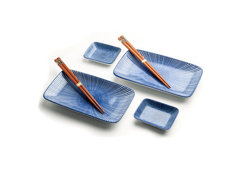 Edo Japan Orientalisches Tokusa-Sushi-Set für 2 Personen – Geschenkbox
