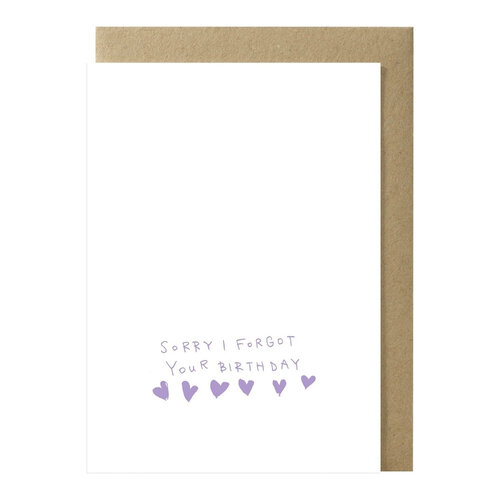 Carte de voeux Sorry I forgot your birthday 