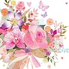 PPD Serviettes Rose Bouquet 33x33 cm