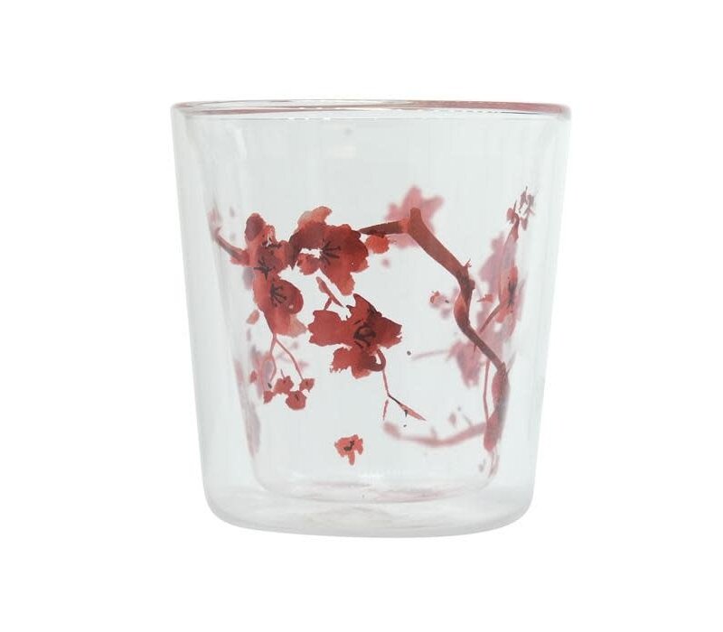 Double-walled glass Cherry Blossom