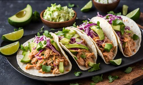 Tacos Épicés au Thon avec des Poivrons Verts Rôtis