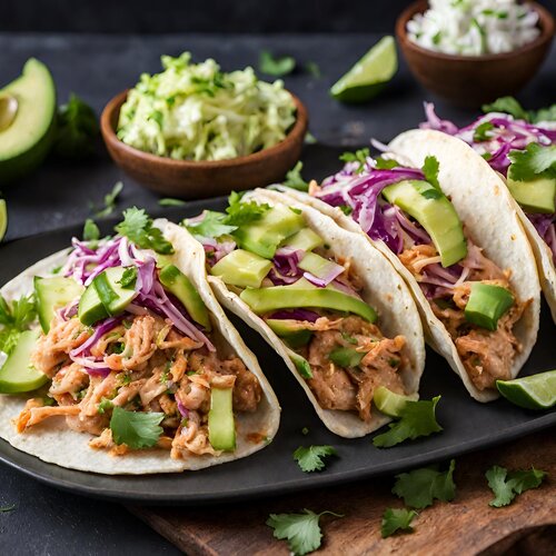 Tacos Épicés au Thon avec des Poivrons Verts Rôtis