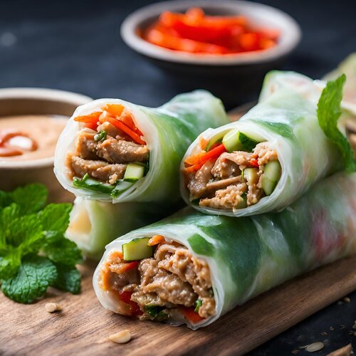 Thaise Saté Lente Rolletjes met Tonijn