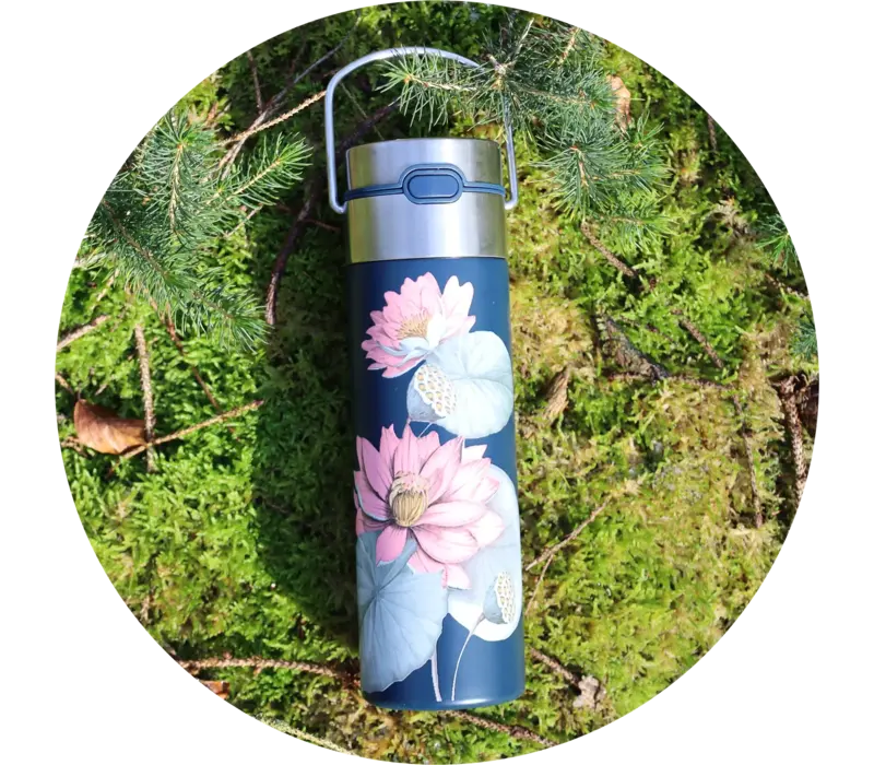 Stainless steel tea bottle On-The-Go with filter - LEEZA Padma