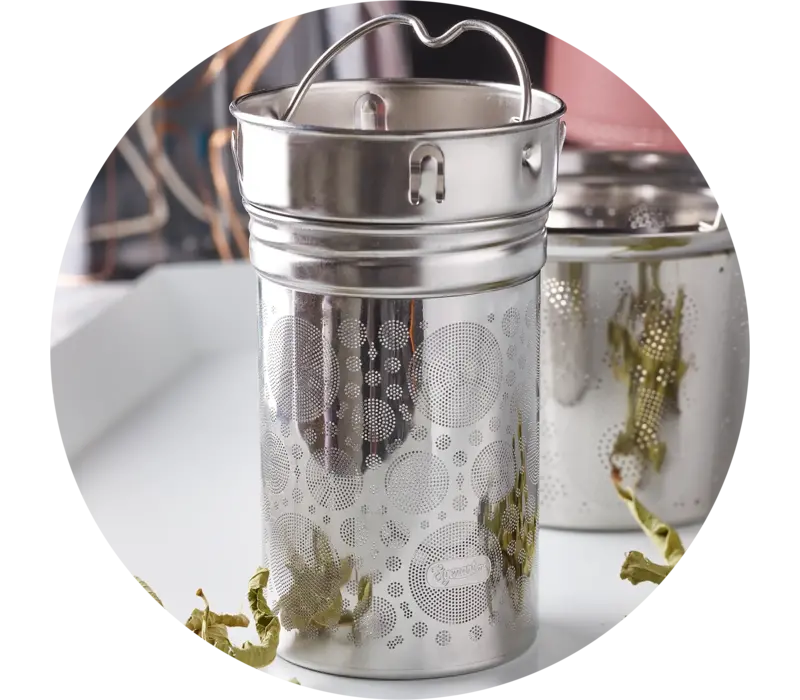 Bouteille à thé en inox On-The-Go avec filtre - LEEZA Padma