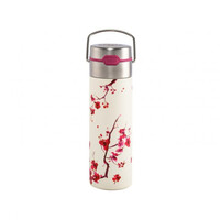 Bouteille à thé en inox On-The-Go avec filtre - LEEZA Cherry Blossom