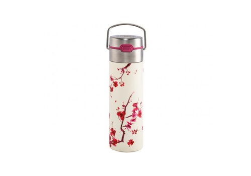 Eigenart Stainless steel tea bottle On-The-Go with filter - LEEZA Cherry Blossom