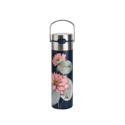 Stainless steel tea bottle On-The-Go with filter - LEEZA Padma 