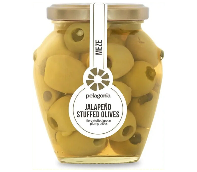 Groene olijven met jalapeno 300 g*