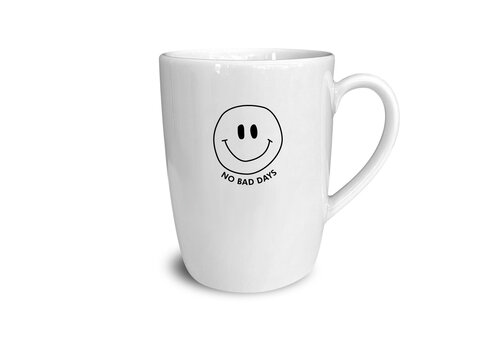 Goldscherben Tasse smiley No bad days