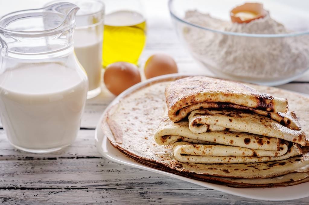 Pfannkuchen mit Olivenöl (anstelle von Butter)