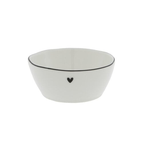 Bowl with black heart 6.8 x 9.5 x 3 cm 