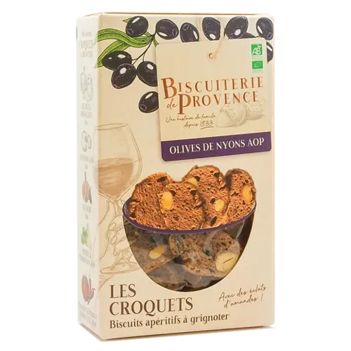 Biscuits apéritifs aux olives de Nyons AOP - Bio - 90 g 