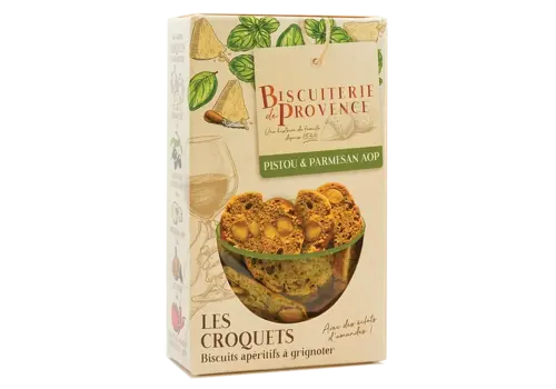 La Biscuiterie de Provence Biscuits apéritifs au Pistou et Parmesan AOP - 90 g