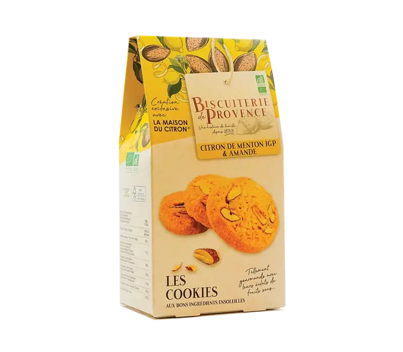 Cookies met amandelen en citroenen van Menton IGP - Bio - 120 g