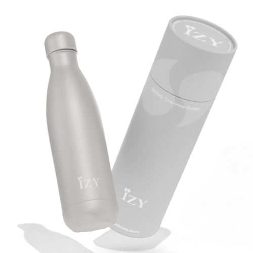 Drinkfles 500 ml Grijs - giftbox 